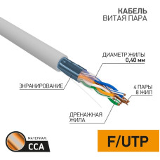 F/UTP-кабель PROconnect 01-0148-3, 305 м