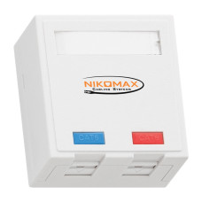 Корпус розетки Nikomax NMC-MB2P-ST-WT
