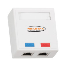 Розетка Nikomax NMC-WO2SD2-WT Розетка Nikomax NMC-WO2SD2-WT