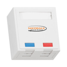 Розетка Nikomax NMC-WO2UE2-FT-ST-WT Розетка Nikomax NMC-WO2UE2-FT-ST-WT