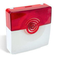 Оповещатель охранно-пожарный комбинированный Рубеж ОПОП 124-R3 (светозвуковой, адресный, бело-красный)