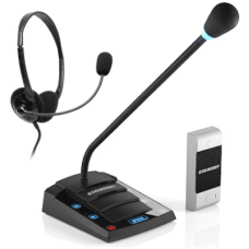 Переговорное устройство «клиент-кассир» STELBERRY S-412 с гарнитурой и аудиовыходом