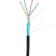 Кабель F/UTP NETLAN EC-UF004-5E-PE-BK кабель внешний Cat 5e, 305 м
