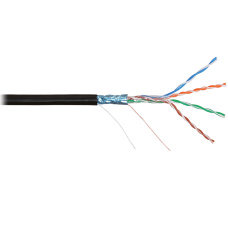 Кабель NIKOLAN NKL 4700B-BK F/UTP для внешней прокладки, 305 м