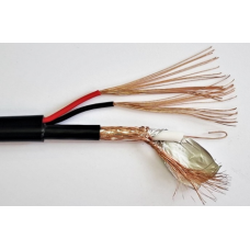 Коаксиальный кабель КВК черного цвета 2 жилы питания, 0,75 мм (КВК П 2х0,75)Уралкабмедь Коаксиальный кабель КВК черного цвета 2 жилы питания, 0,75 мм (КВК П 2х0,75)Уралкабмедь